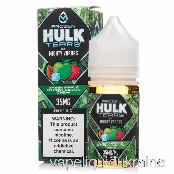 Vape Ukraine Frozen Green Apple Straw Melon Chew - Hulk Tears Salts - 30mL 35mg